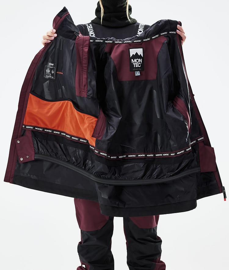 Montec Doom W 21 Snowboardjakke Dame Burgundy/Black, Image 12 of 12