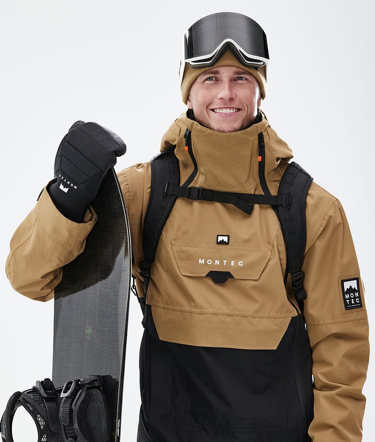Montec Doom 21 Snowboardjakke Herre Gold/Black, Image 4 of 13