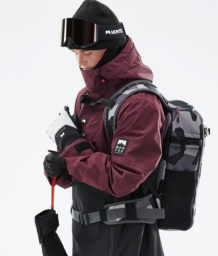 Montec Doom 21 Snowboardjakke Herre Burgundy/Black, Image 2 of 13