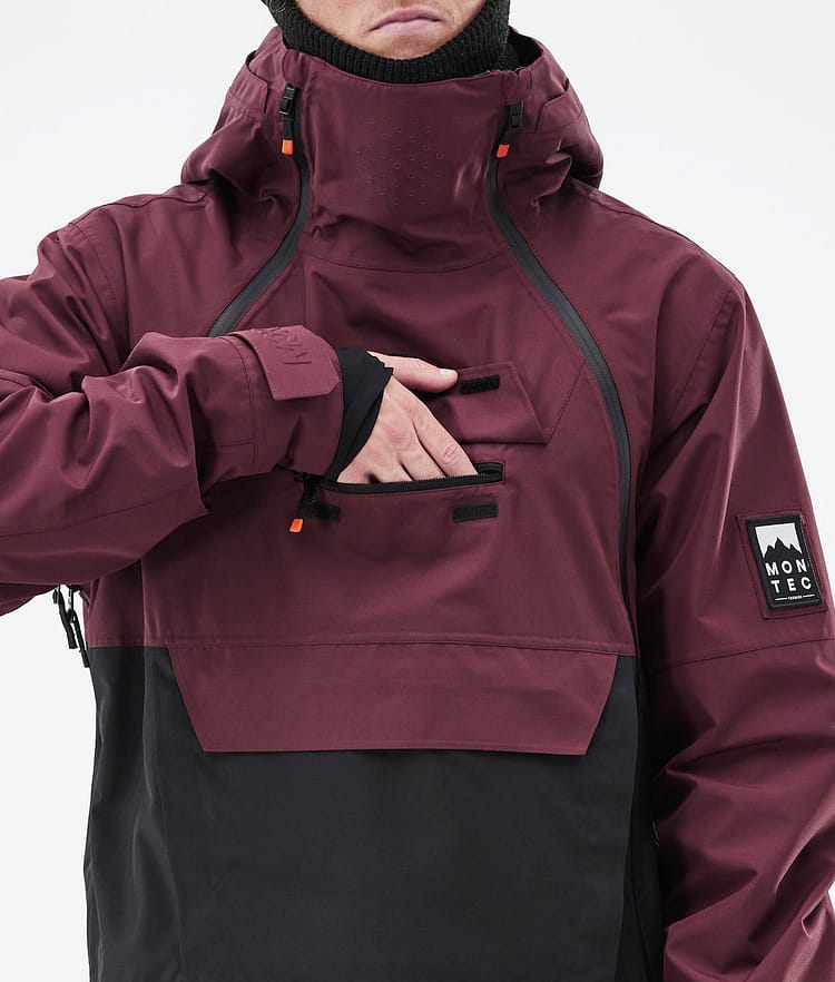 Montec Doom 21 Snowboardjakke Herre Burgundy/Black, Image 12 of 13