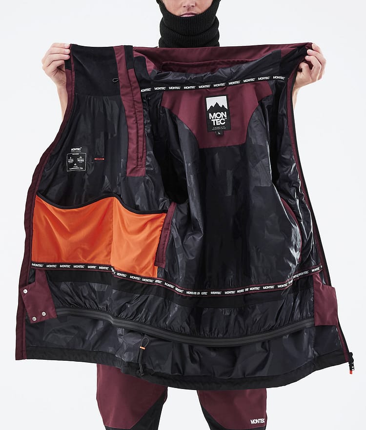 Montec Doom 21 Snowboardjakke Herre Burgundy/Black, Image 13 of 13