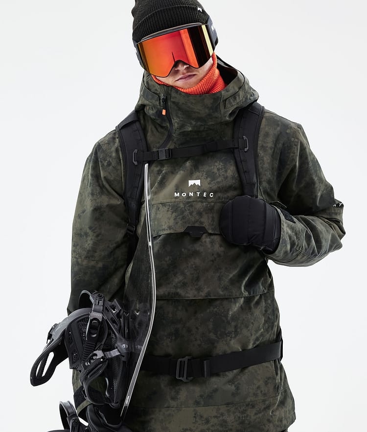 Montec Dune 21 Snowboardjakke Herre Olive Green Tiedye, Image 3 of 10