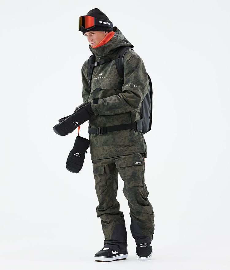 Montec Dune 21 Snowboardjakke Herre Olive Green Tiedye, Image 4 of 10