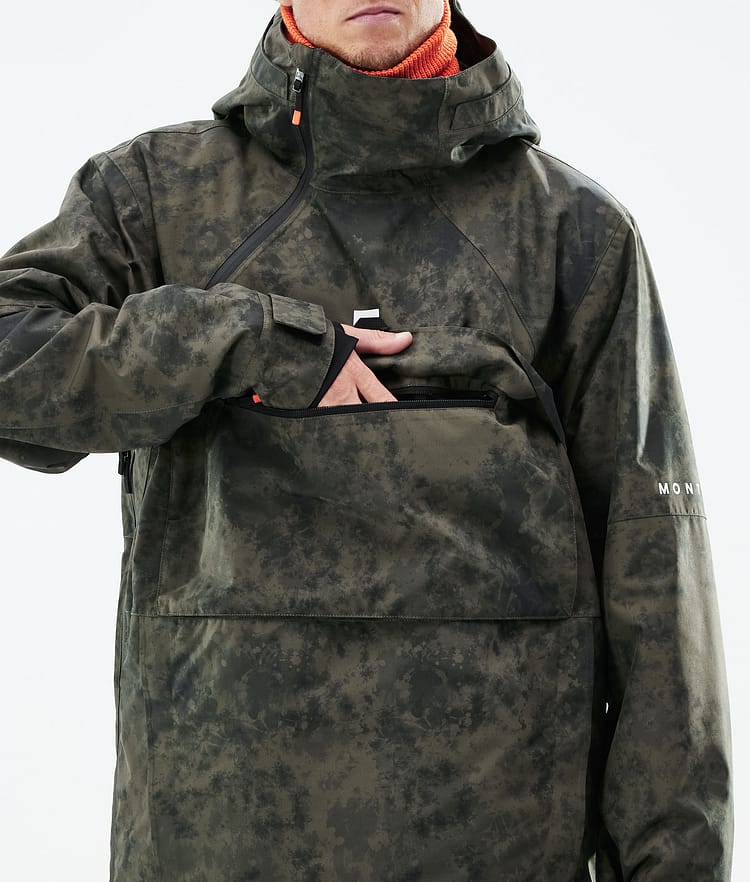 Montec Dune 21 Snowboardjakke Herre Olive Green Tiedye, Image 10 of 10