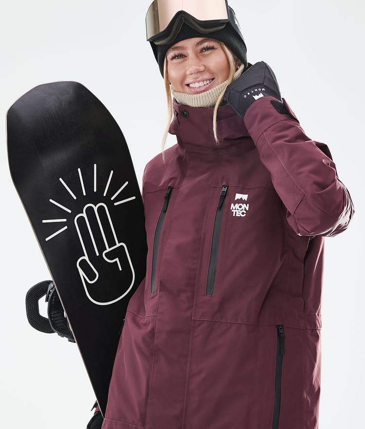 Montec Fawk W 21 Snowboardjakke Dame Burgundy, Image 3 of 11