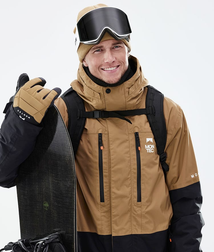 Montec Fawk 21 Snowboardjakke Herre Gold/Black, Image 2 of 12