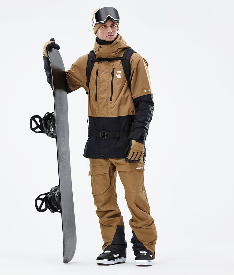 Montec Fawk 21 Snowboardjakke Herre Gold/Black, Image 5 of 12