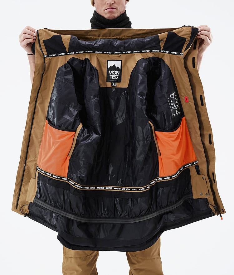 Montec Fawk 21 Snowboardjakke Herre Gold/Black, Image 12 of 12
