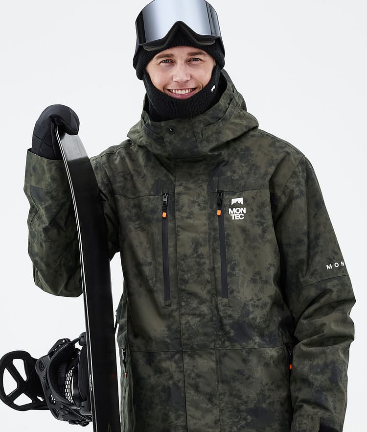 Montec Fawk 21 Snowboardjakke Herre Olive Green Tiedye, Image 2 of 10