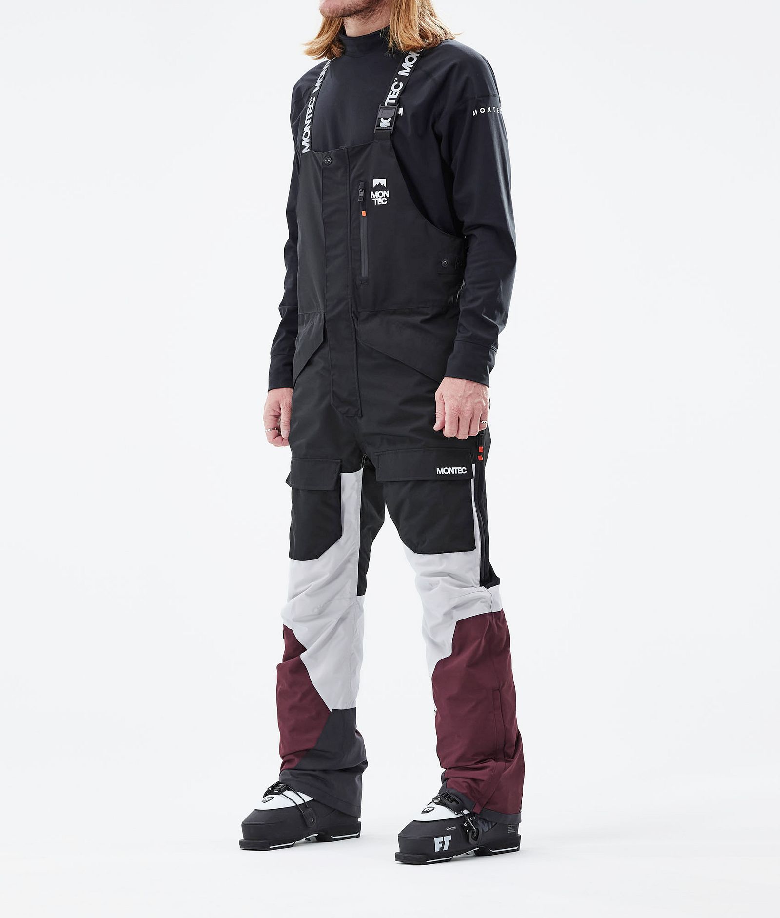 Montec Fawk 2021 Skibukse Herre Black/Light Grey/Burgundy, Bilde 1 av 6