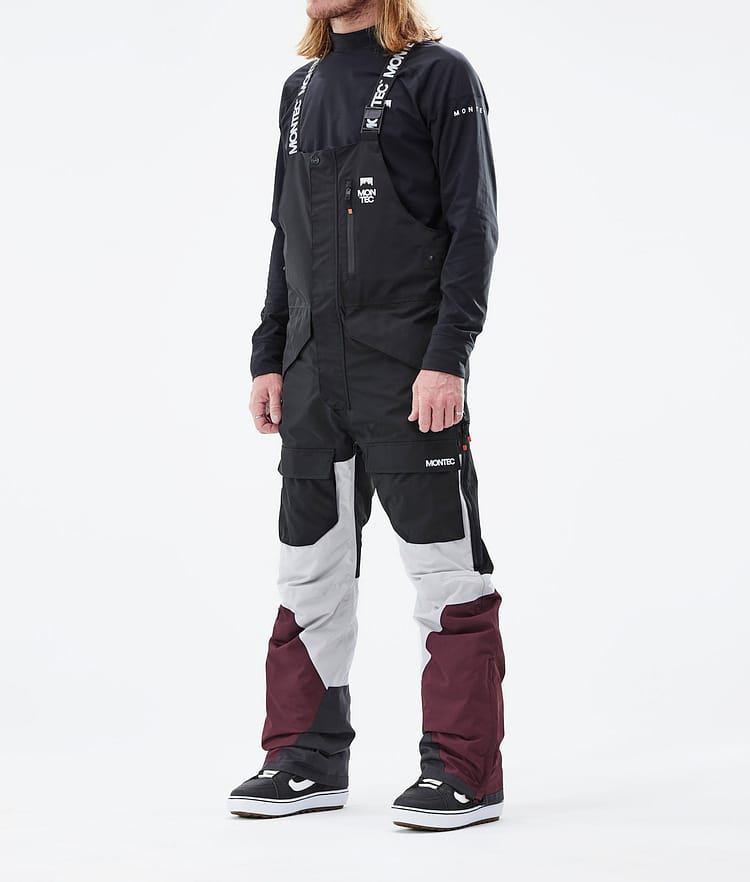 Montec Fawk 2021 Snowboardbukse Herre Black/Light Grey/Burgundy, Bilde 1 av 6