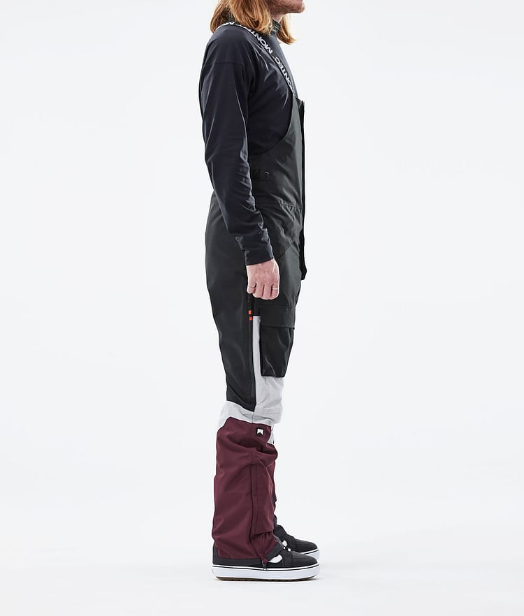 Montec Fawk 2021 Snowboardbukse Herre Black/Light Grey/Burgundy, Bilde 2 av 6