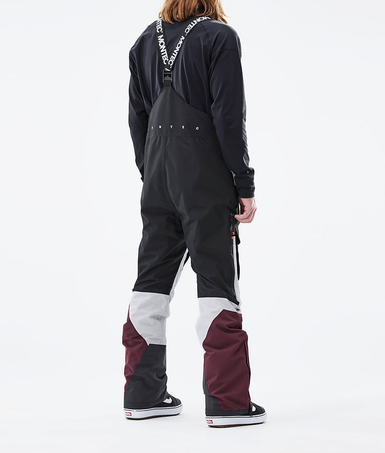 Montec Fawk 2021 Snowboardbukse Herre Black/Light Grey/Burgundy, Bilde 3 av 6