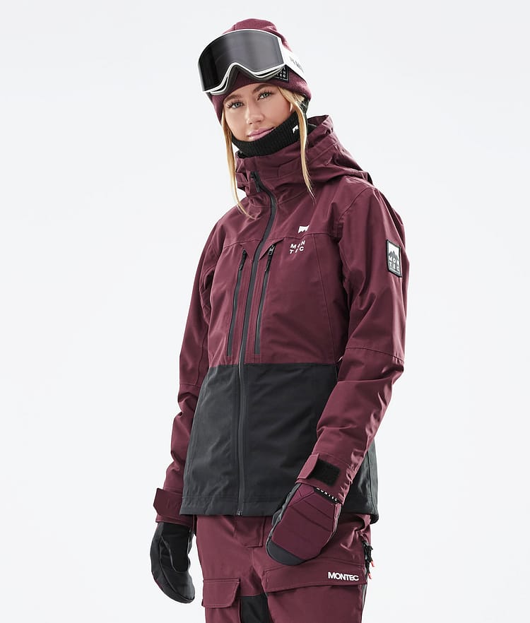 Montec Moss W 21 Skijakke Dame Burgundy/Black, Image 3 of 13