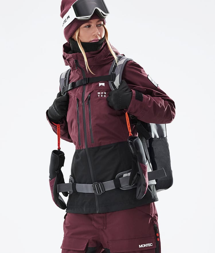 Montec Moss W 21 Skijakke Dame Burgundy/Black, Image 4 of 13