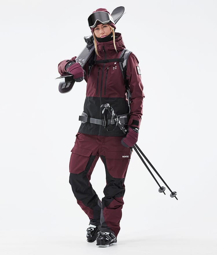 Montec Moss W 21 Skijakke Dame Burgundy/Black, Image 6 of 13