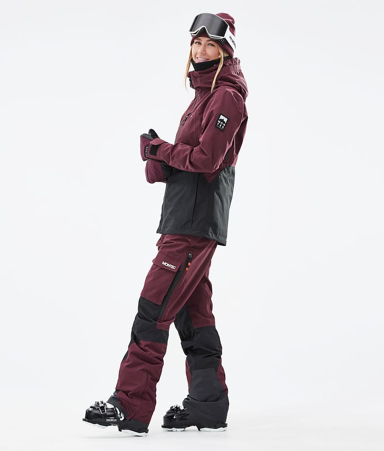 Montec Moss W 21 Skijakke Dame Burgundy/Black, Image 7 of 13