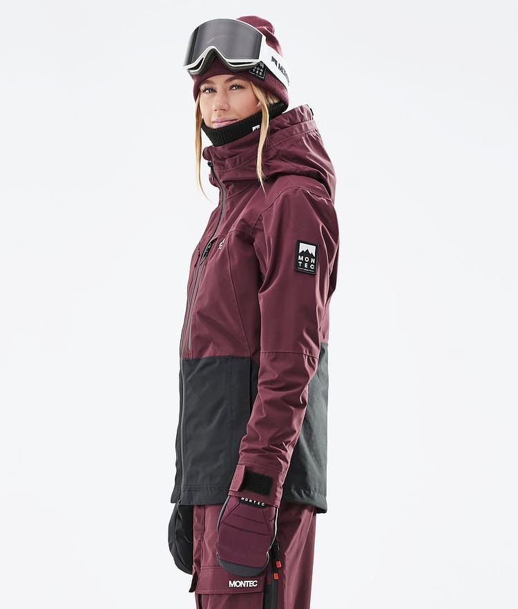 Montec Moss W 21 Snowboardjakke Dame Burgundy/Black, Image 8 of 12
