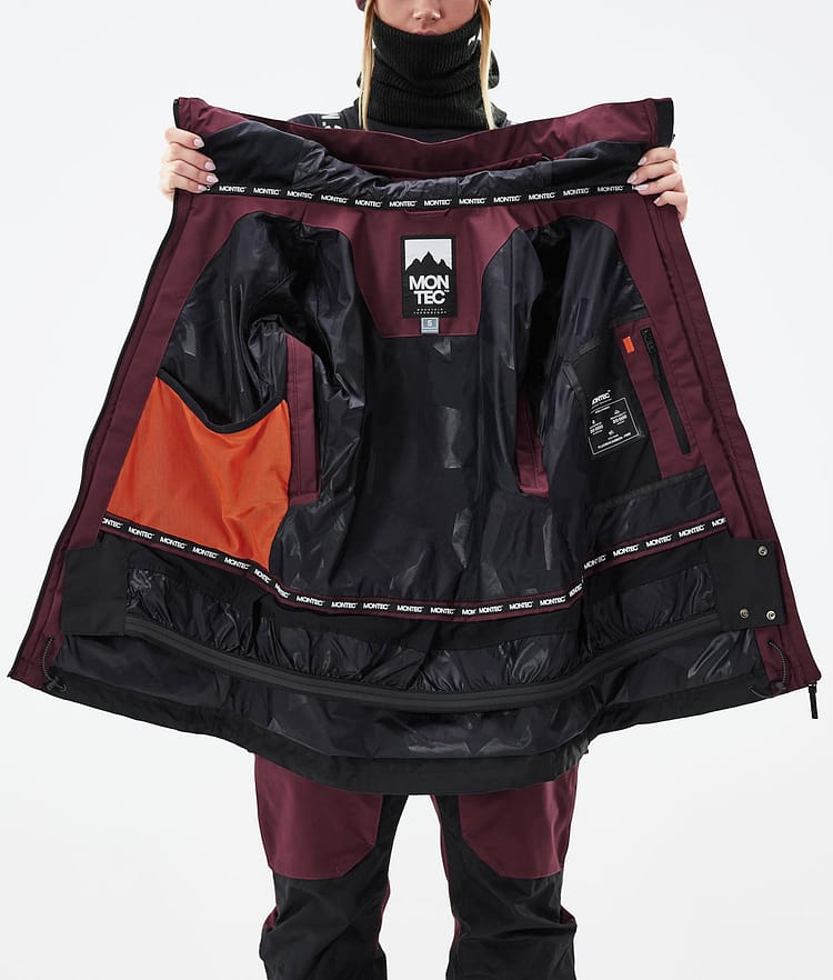 Montec Moss W 21 Skijakke Dame Burgundy/Black, Image 13 of 13