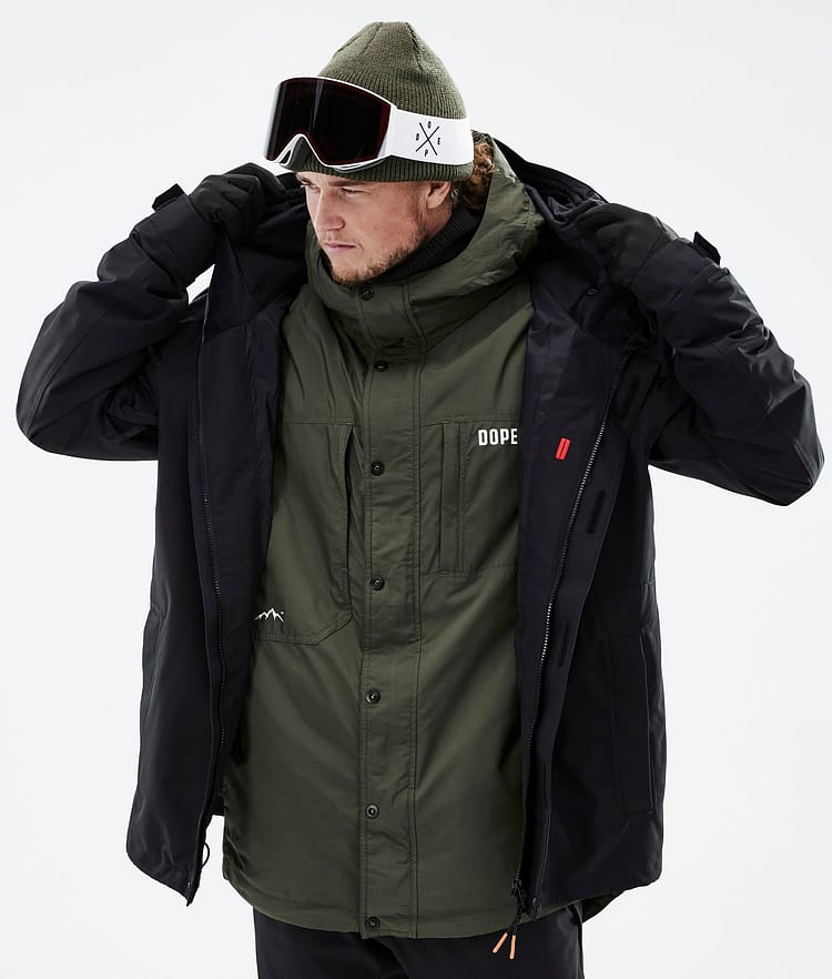Dope Insulated Mellomlags jakke Ski Herre Olive Green, Image 2 of 12