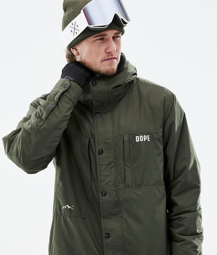 Dope Insulated Mellomlags jakke Ski Herre Olive Green, Image 3 of 12