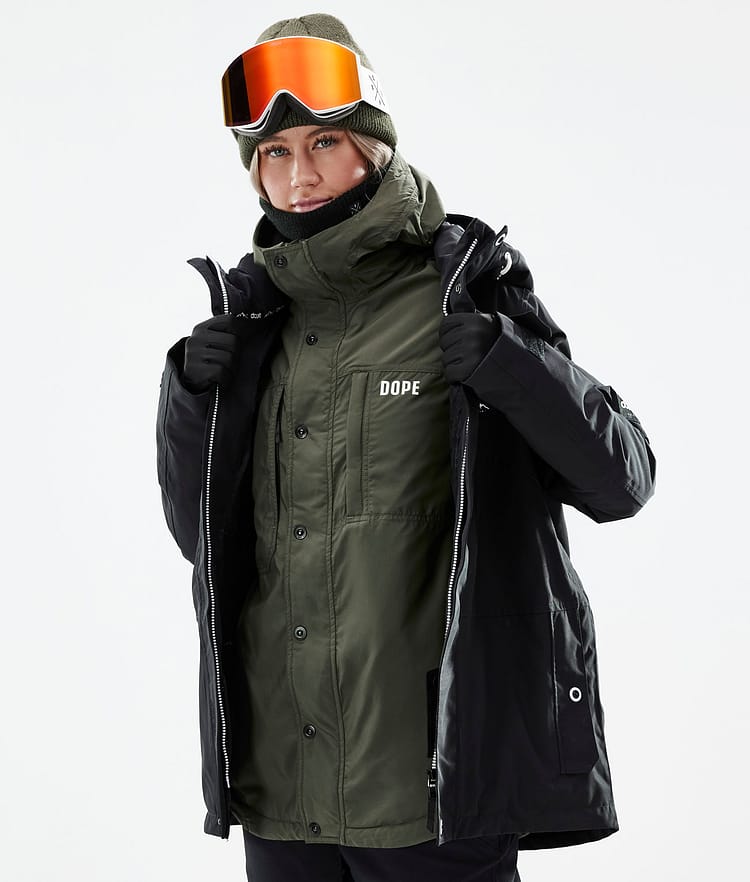 Dope Insulated W Mellomlags jakke Ski Dame Olive Green, Image 2 of 12