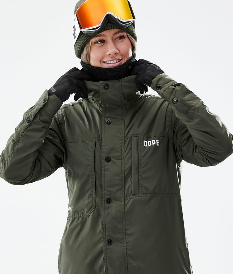 Dope Insulated W Mellomlags jakke Dame Olive Green, Image 3 of 12