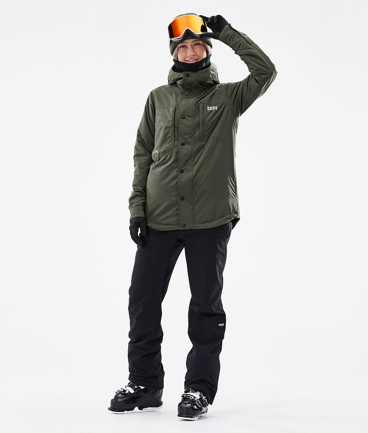 Dope Insulated W Mellomlags jakke Ski Dame Olive Green, Image 5 of 12