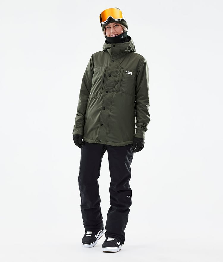Dope Insulated W Mellomlags jakke Dame Olive Green, Image 5 of 12