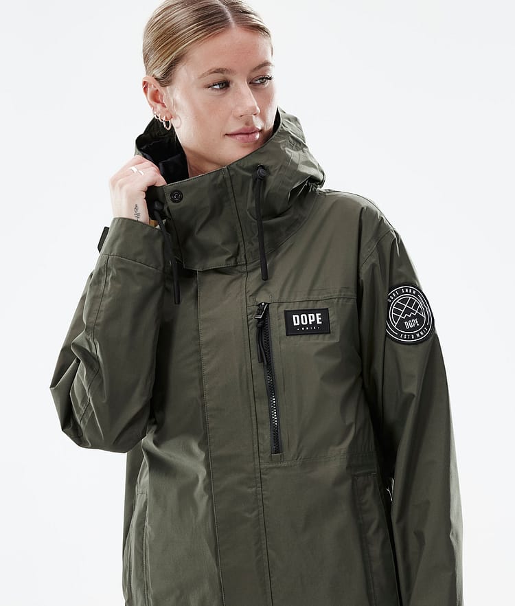 Dope Blizzard Light W Full Zip Turjakke Dame Olive Green, Bilde 2 av 10