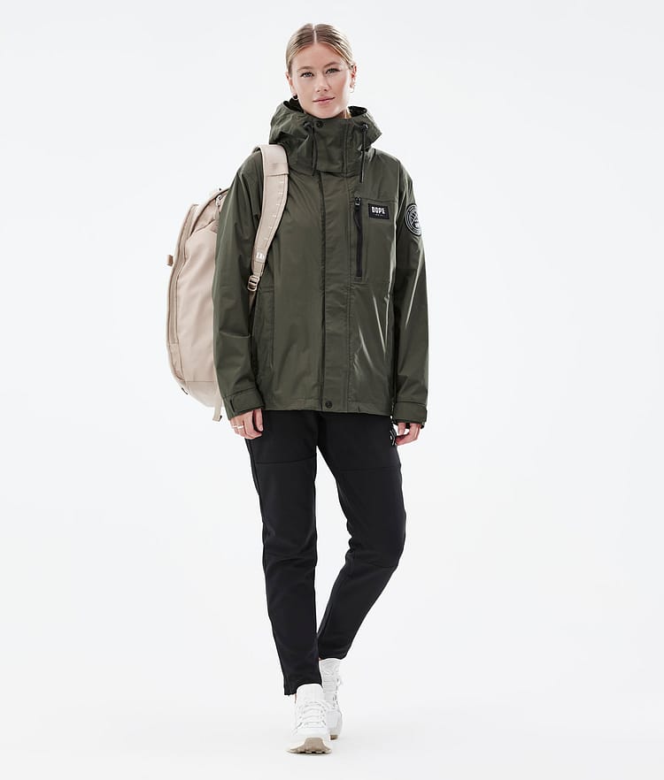 Dope Blizzard Light W Full Zip Turjakke Dame Olive Green, Bilde 3 av 10