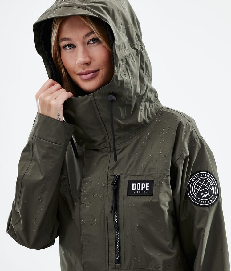 Dope Blizzard Light W Full Zip Turjakke Dame Olive Green, Bilde 5 av 10