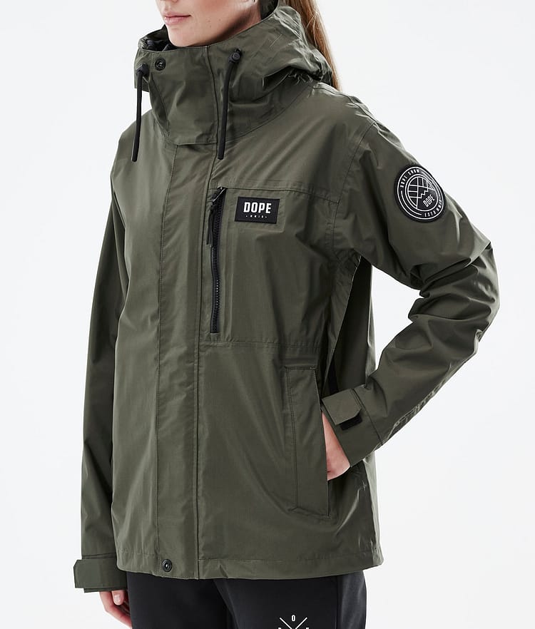 Dope Blizzard Light W Full Zip Turjakke Dame Olive Green, Bilde 8 av 10