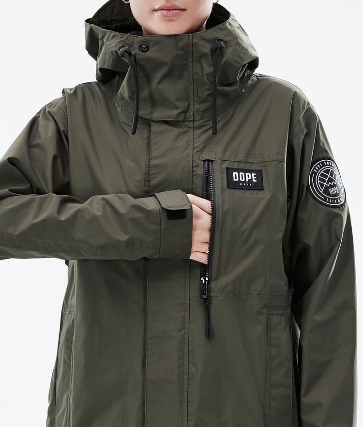 Dope Blizzard Light W Full Zip Turjakke Dame Olive Green, Bilde 9 av 10