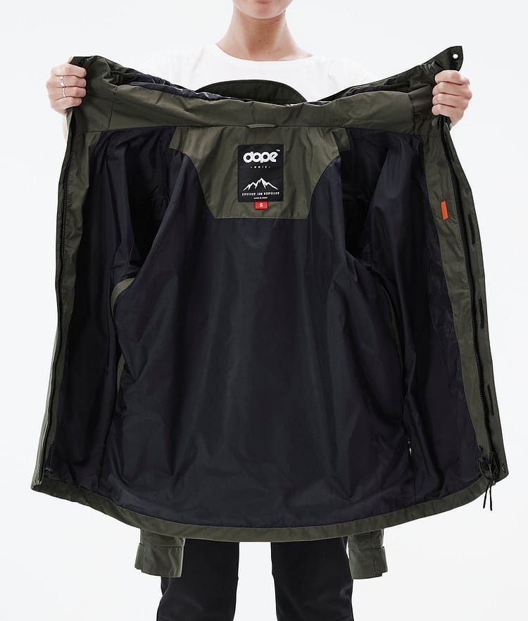 Dope Blizzard Light W Full Zip Turjakke Dame Olive Green, Bilde 10 av 10