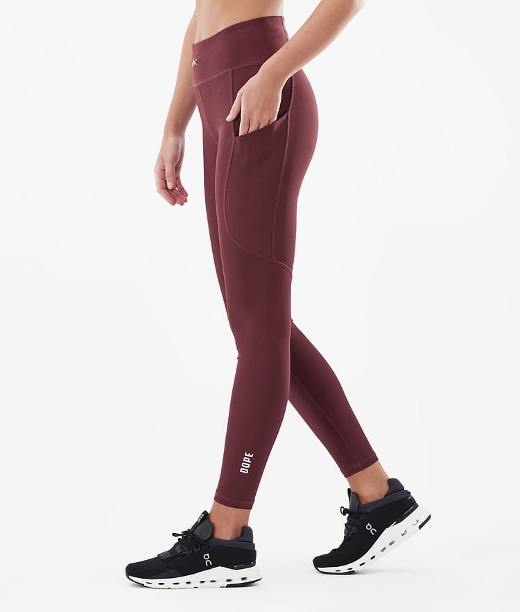 Dope Lofty Tech Leggings Dame Burgundy, Bilde 1 av 8
