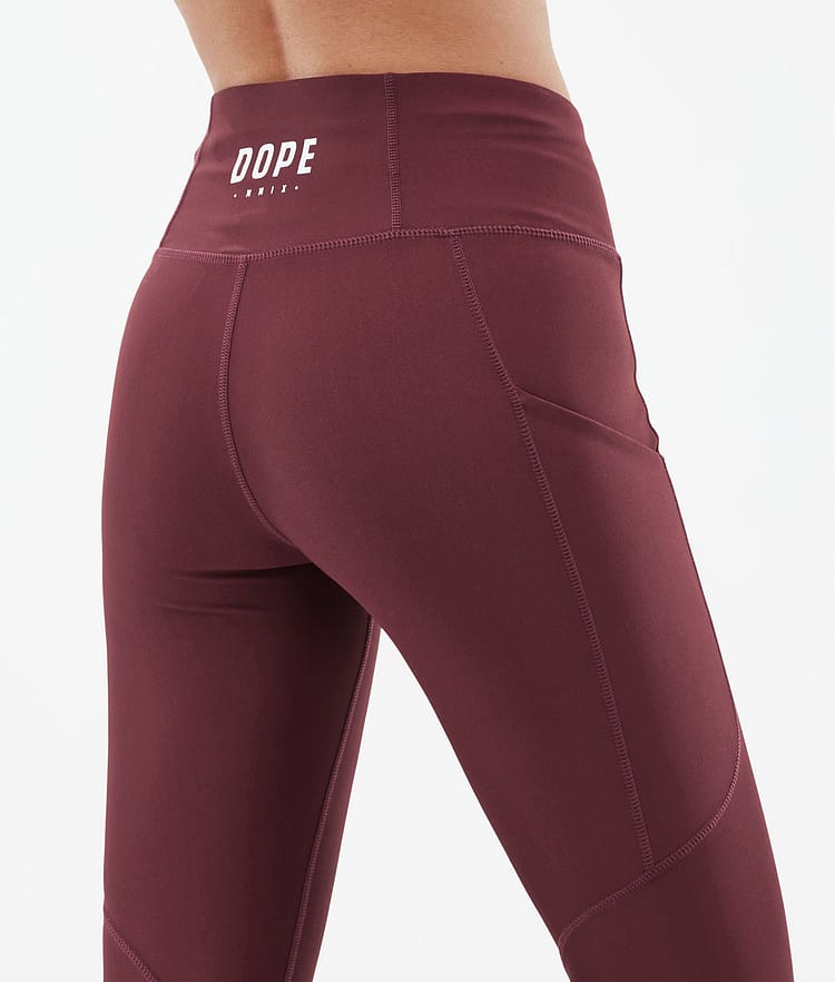 Dope Lofty Tech Leggings Dame Burgundy