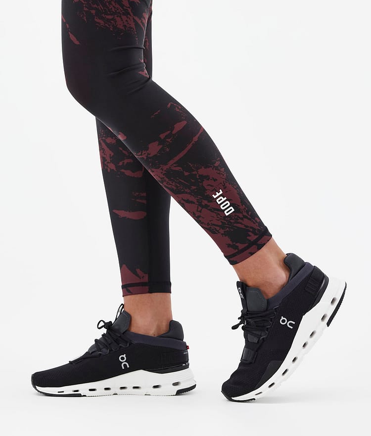 Dope Lofty Tech Leggings Dame Paint Burgundy