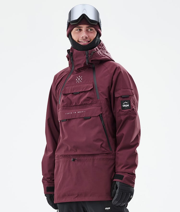 Dope Akin Snowboardjakke Herre Burgundy Renewed