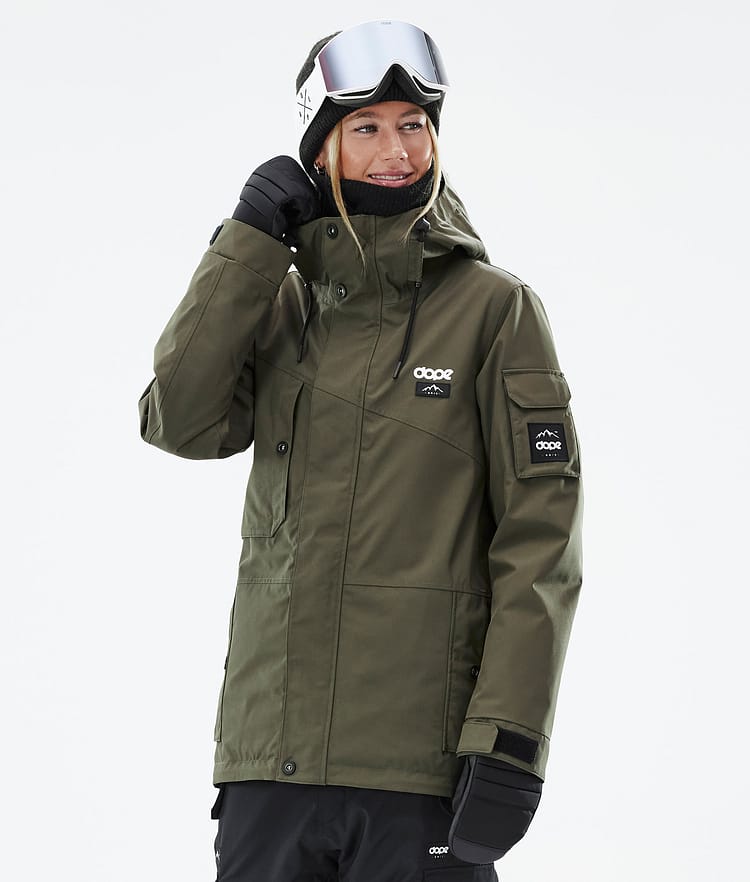 Dope Adept W Snowboardjakke Dame Olive Green Renewed