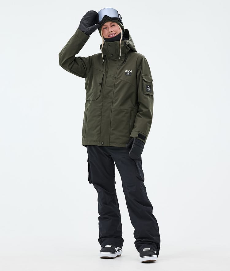 Dope Adept W Snowboardjakke Dame Olive Green, Bilde 2 av 9