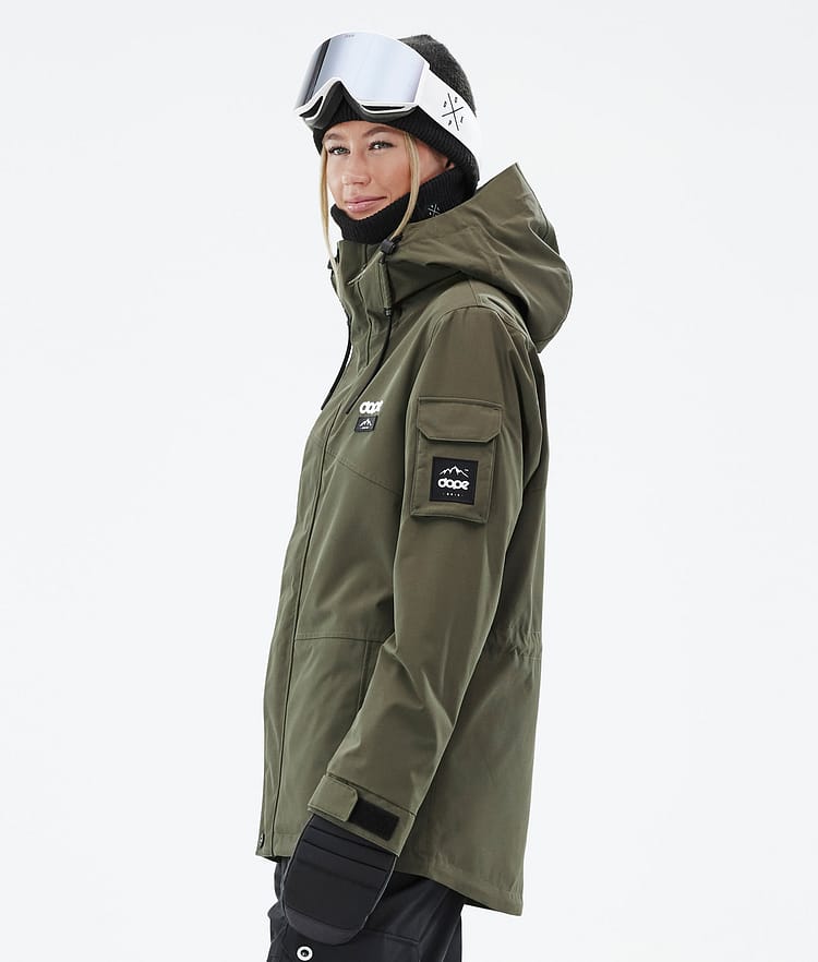 Dope Adept W Skijakke Dame Olive Green/Black