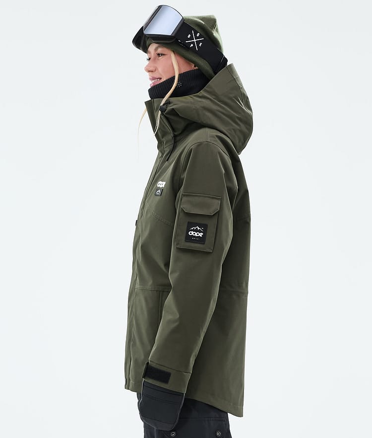 Dope Adept W Snowboardjakke Dame Olive Green, Image 5 of 9