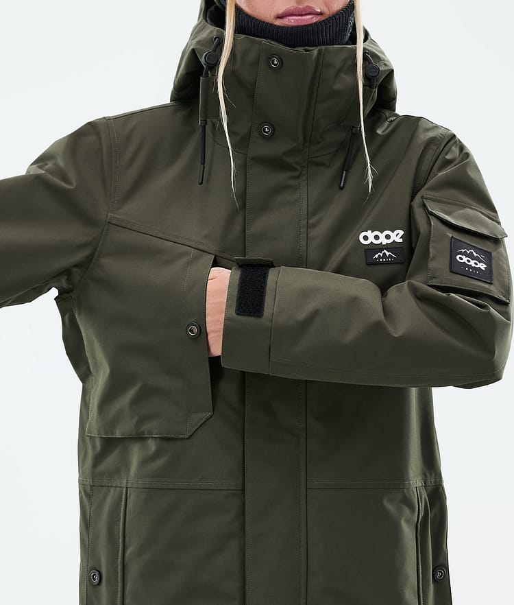 Dope Adept W Skijakke Dame Olive Green, Bilde 8 av 9