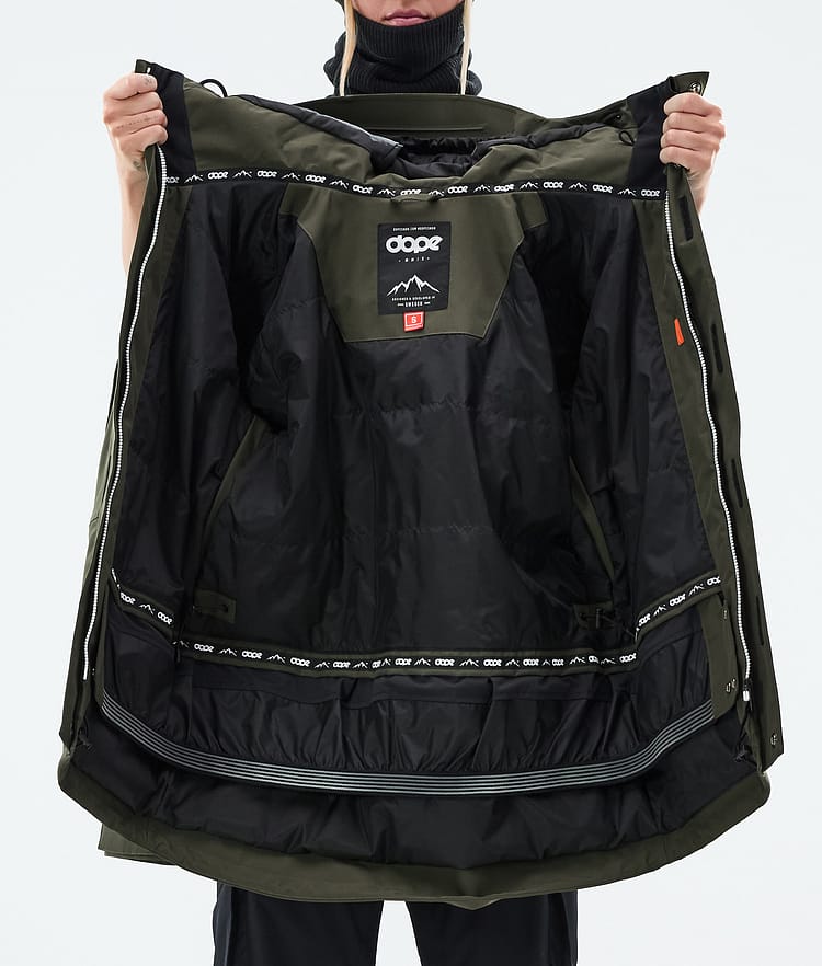 Dope Adept W Skijakke Dame Olive Green, Bilde 9 av 9