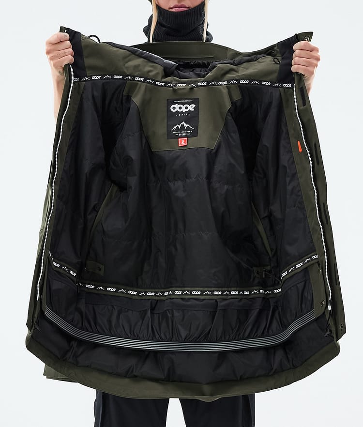 Dope Adept W Skijakke Dame Olive Green, Image 9 of 9