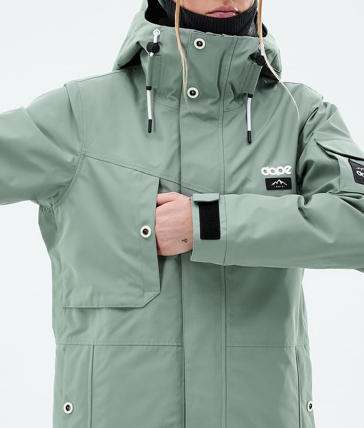 Dope Adept W Snowboardjakke Dame Faded Green, Bilde 8 av 9