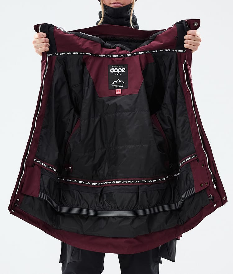 Dope Adept W Skijakke Dame Burgundy, Bilde 9 av 9