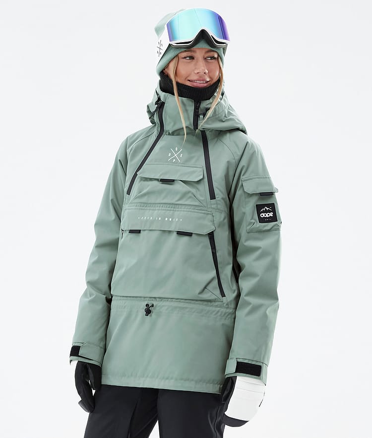 Dope Akin W Snowboardjakke Dame Faded Green Renewed, Bilde 1 av 8