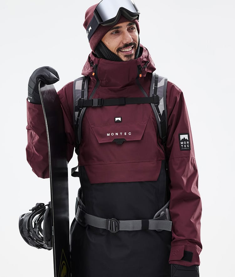 Montec Doom Snowboardjakke Herre Burgundy/Black, Bilde 2 av 11